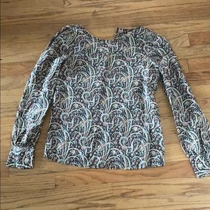 Paisley silk blouse from J. Crew, 0P